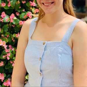 Striped summer button down dress